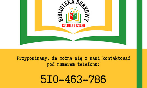 Numer telefonu do biblioteki: 510 463 786